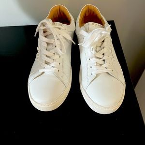 AllSaints Sheer Leather Sneakers - White - Size 8